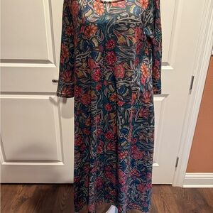 NATURAL LIFE Multicolor Floral Long Sleeve Dress